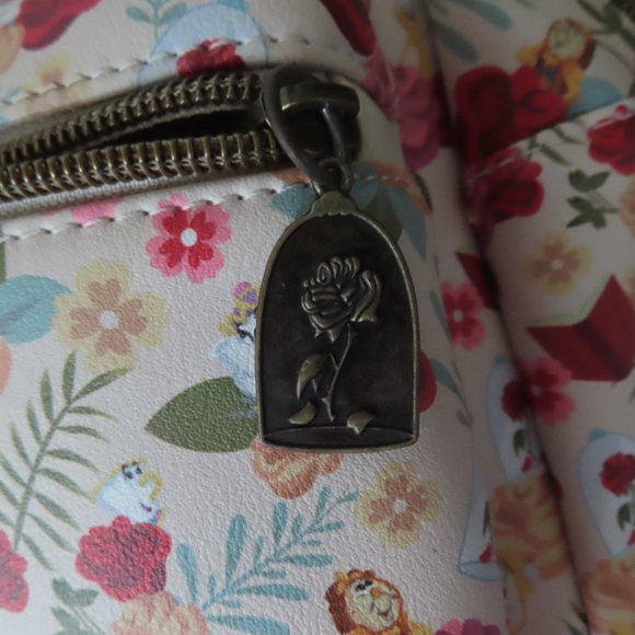 Loungefly Disney Sleeping Beauty Floral Mini Backpack Clock Teapot Candle - Picture 5 of 8